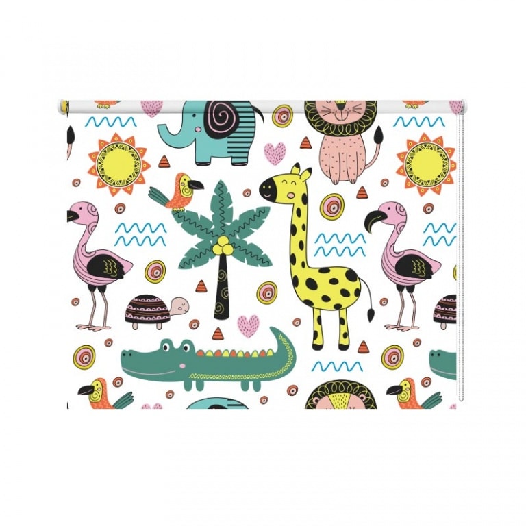 rolgordijn jungle patroon