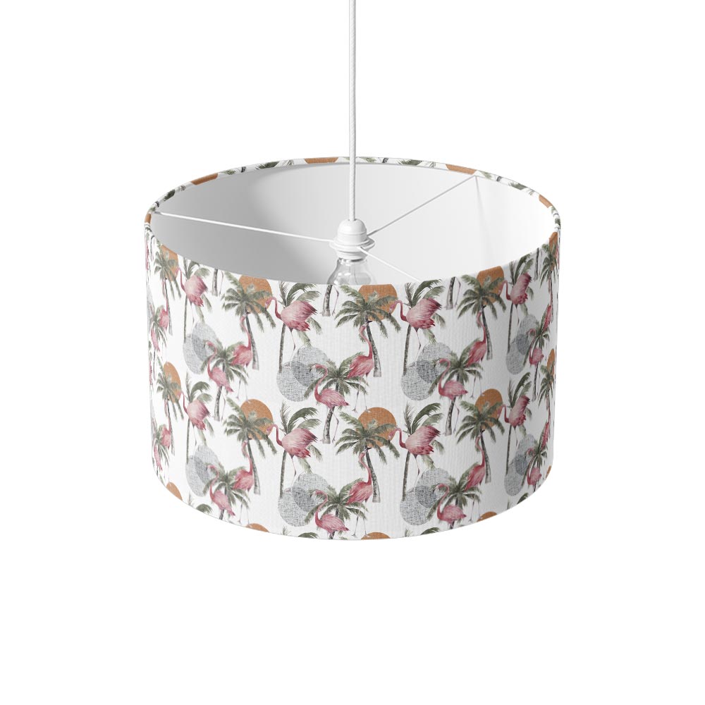 Lampenkap met print - Lampenkap - Lampenkap Flamingo tropisch patroon