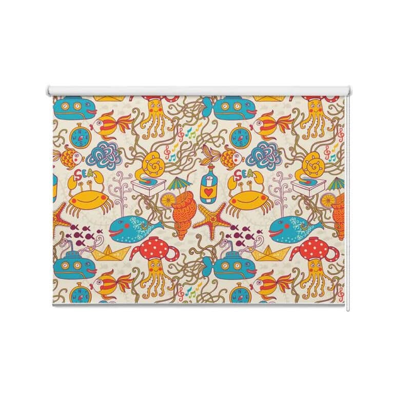 Rolgordijn Grappig onderwater patroon