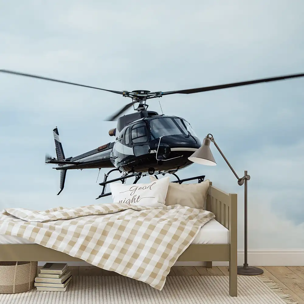 Fotobehang helikopter close up