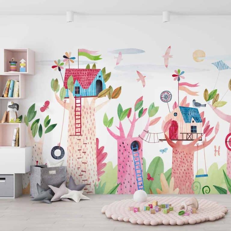 Kinderbehang In de boomhut