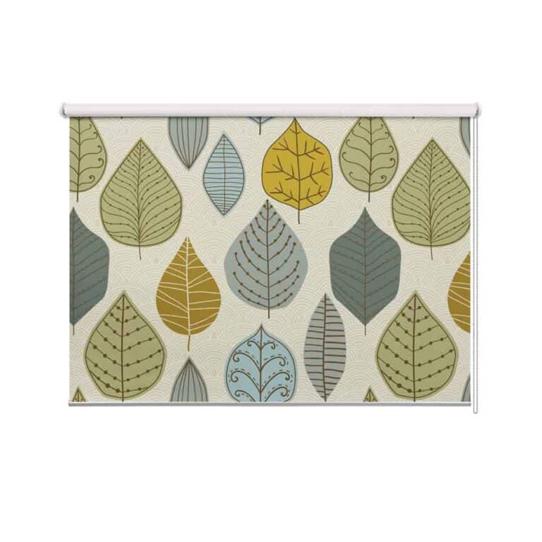 Rolgordijn blauw groene bladeren