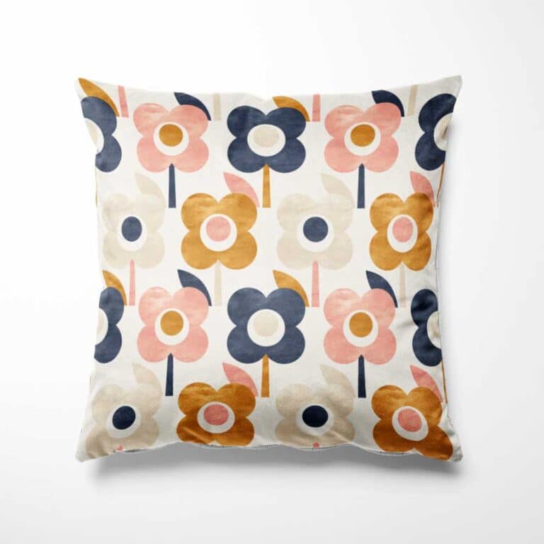 Sierkussen Retro bloemen modern