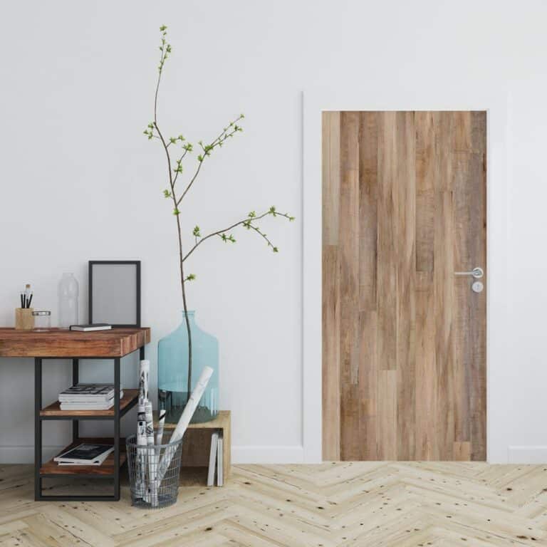 Deursticker Rustieke houten planken - deursticker hout