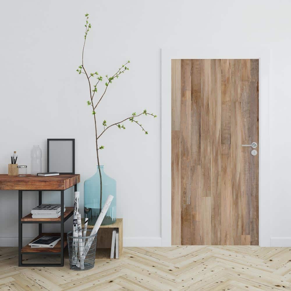deursticker Rustieke houten planken