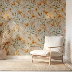 Fotobehang Aquarel bloemen patroon