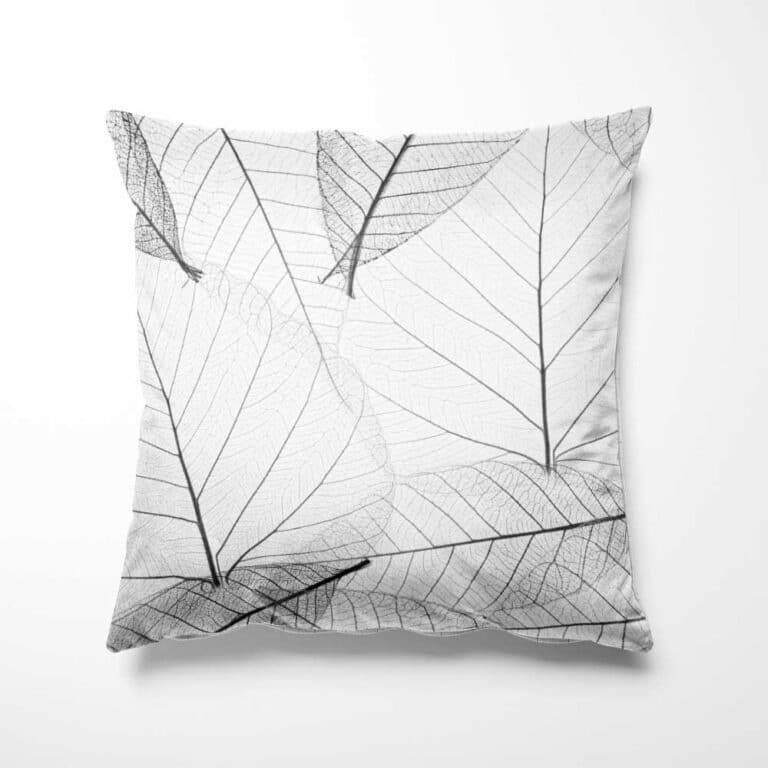 sierkussen bladeren skelet