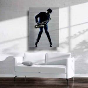 Foto op aluminium Saxofoon muzikant