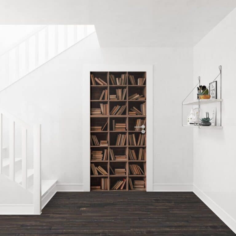 Deursticker boeken in boekenkast