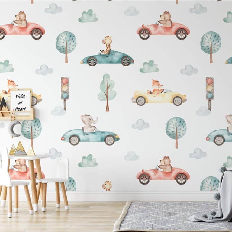 Kinderbehang Dieren in de auto