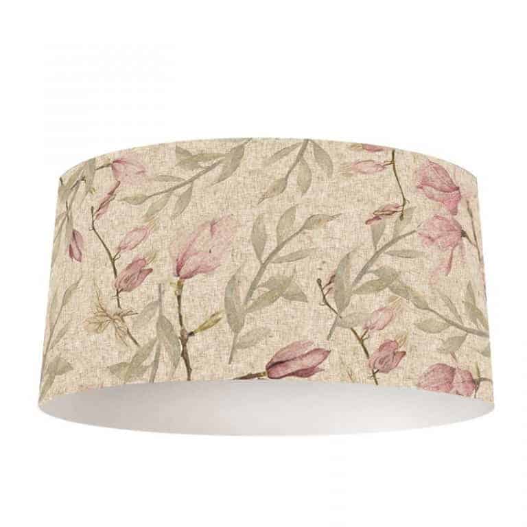 Lampenkap Magnolia patroon roze