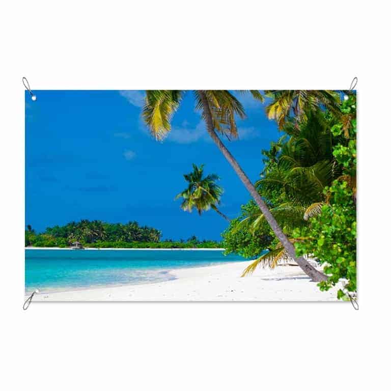 Tuinposter Lui op het strand