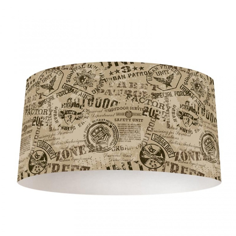 Lampenkap leger badges patroon