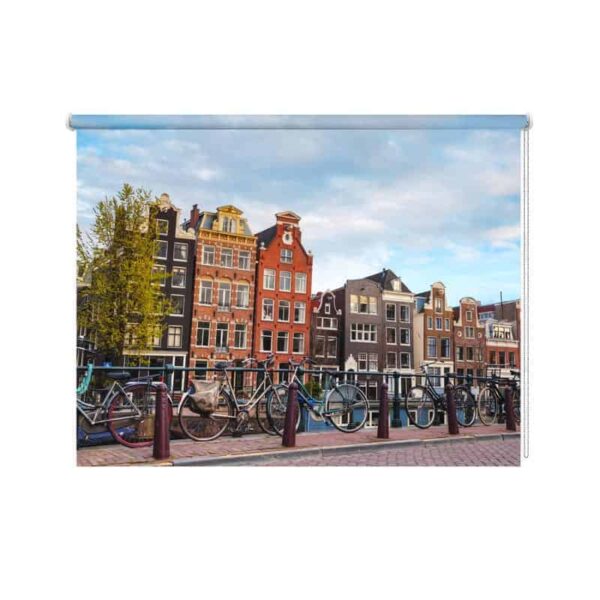 Rolgordijn Amsterdams stadsgezicht