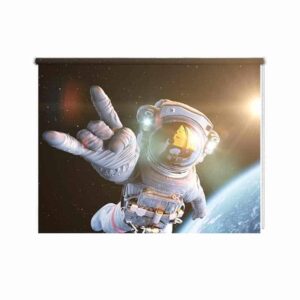 Rolgordijn Astronaut selfie
