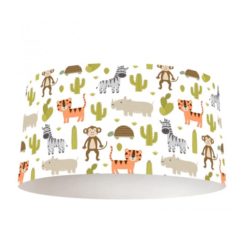 Lampenkap wilde dieren patroon