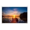 tuinposter zonsondergang vanaf de steiger