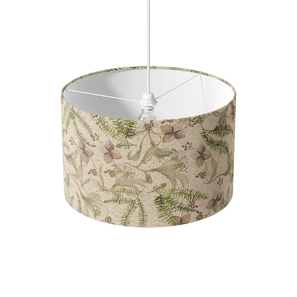 Lampenkap bladeren en bloemen patroon hangend