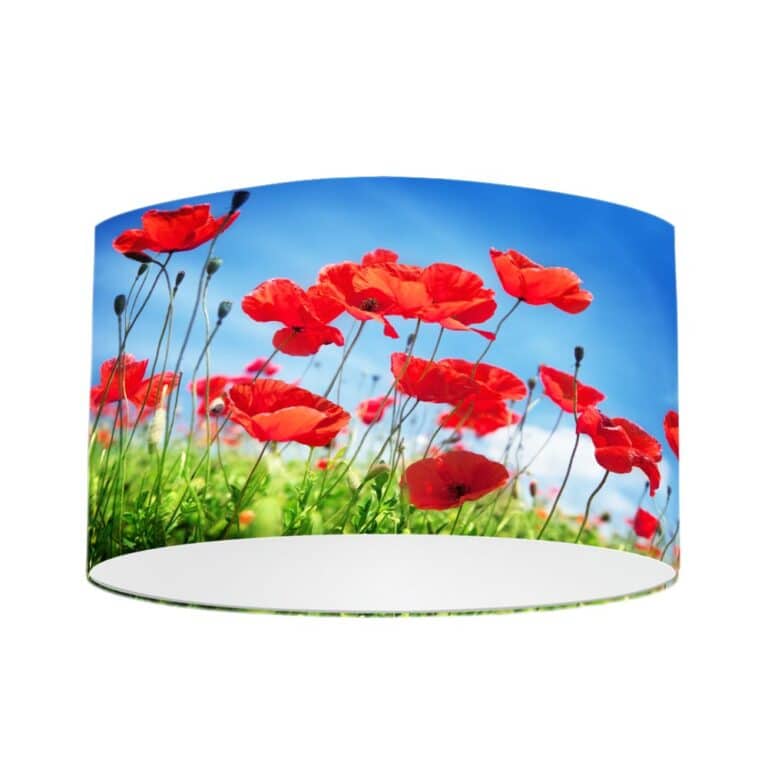 Lampenkap papaverveld