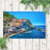 tuinposter Italiaans dorpje aan zee