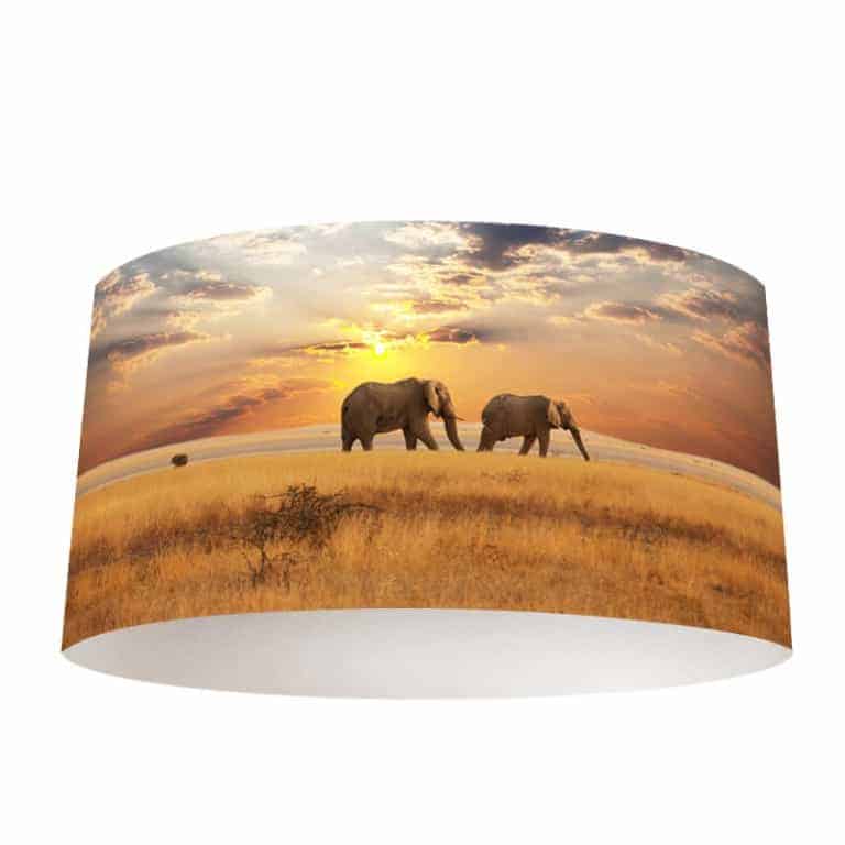 Lampenkap Olifanten aan de wandel