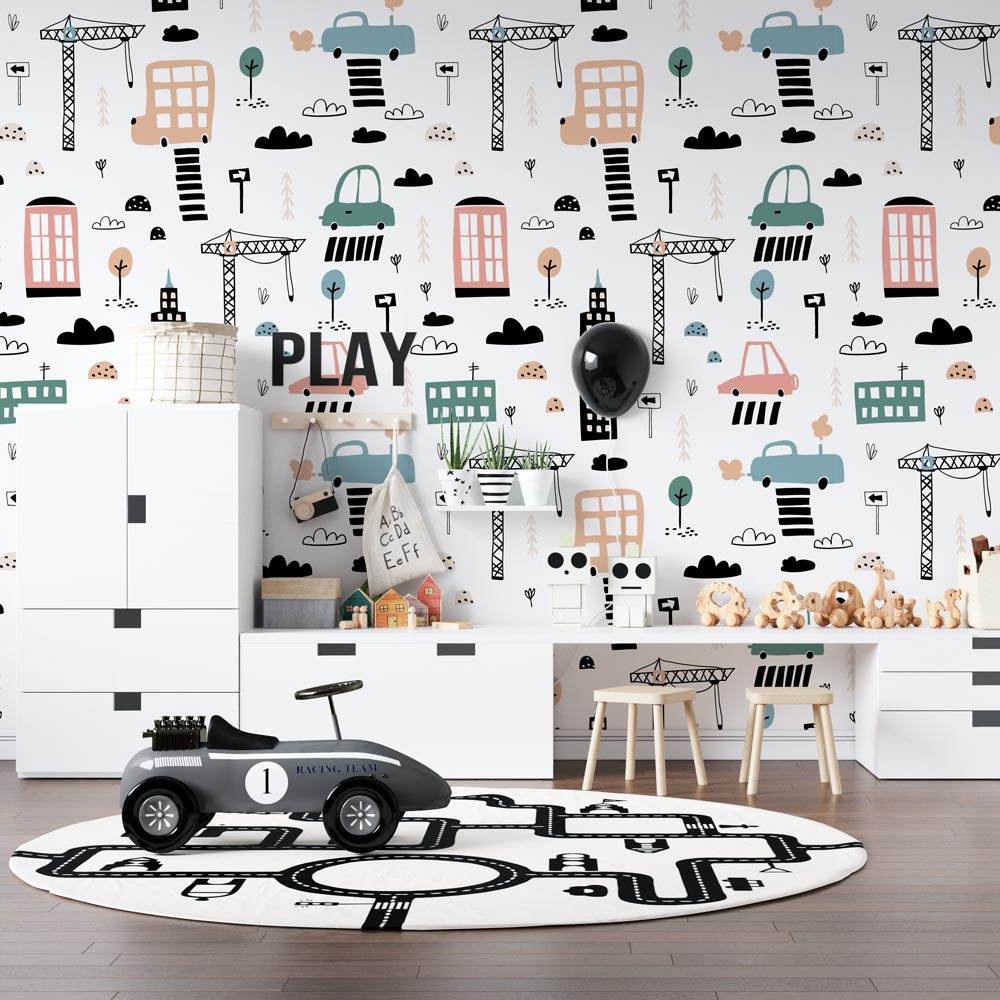 Kinderbehang - behang kinderkamer - baby behang - behang