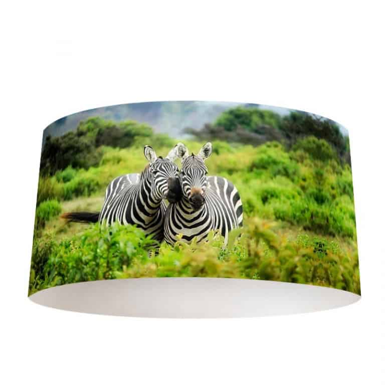 Lampenkap Knuffelende zebra's