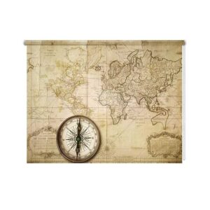 Rolgordijn Oude wereldkaart