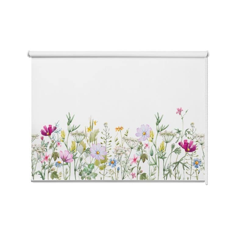 Rolgordijn Kleurrijke veldbloemen