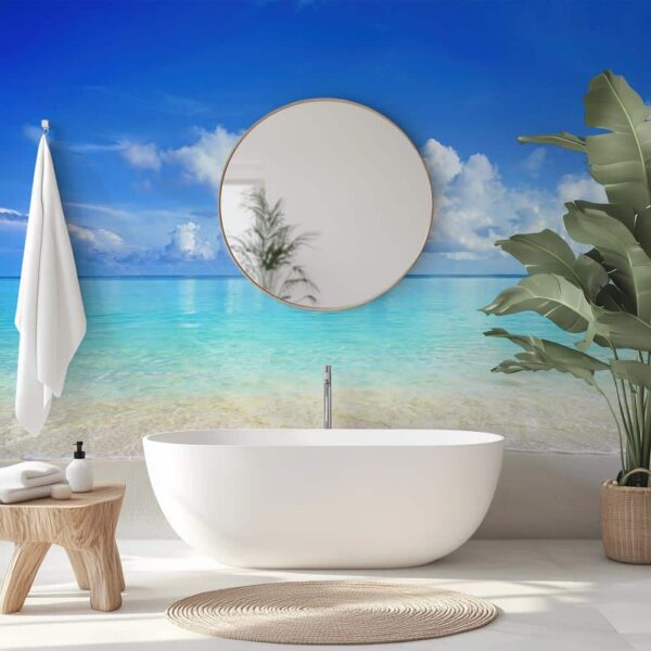 Badkamer behang Strand aan zee