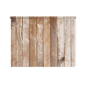 Rolgordijn houten planken in bruintinten