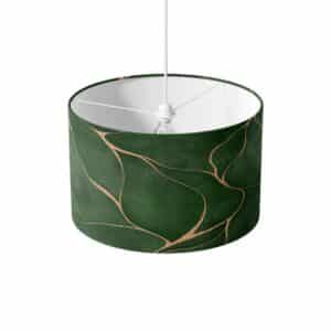 Lampenkap - lampenkap met print - Lampenkap Groen met goud accent
