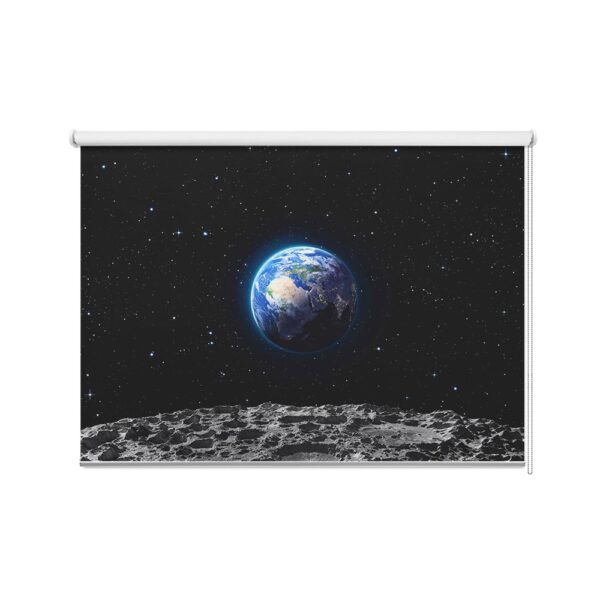 Rolgordijn Uitzicht maan op aarde