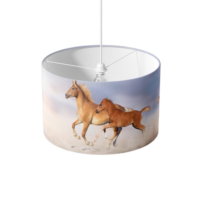 Lampenkap Paard met veulen