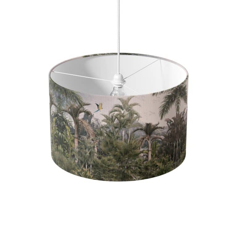 Lampenkap Jungle met papegaaien