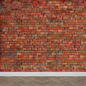 Fotobehang Rode bakstenen muur