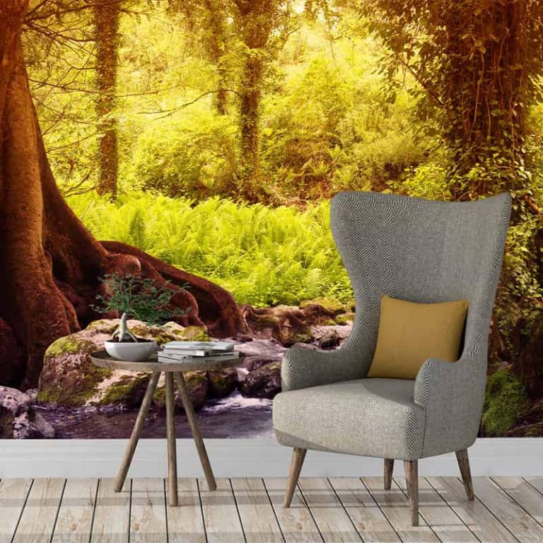 Fotobehang Beekje in het bos