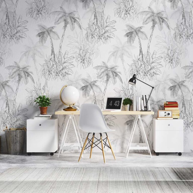 Fotobehang Palmbomen patroon