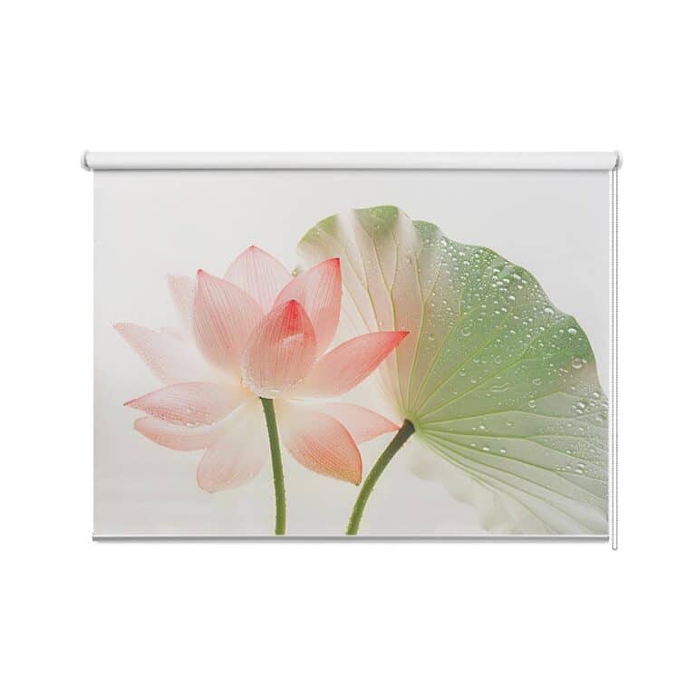 rolgordijn Lotusbloem met blad
