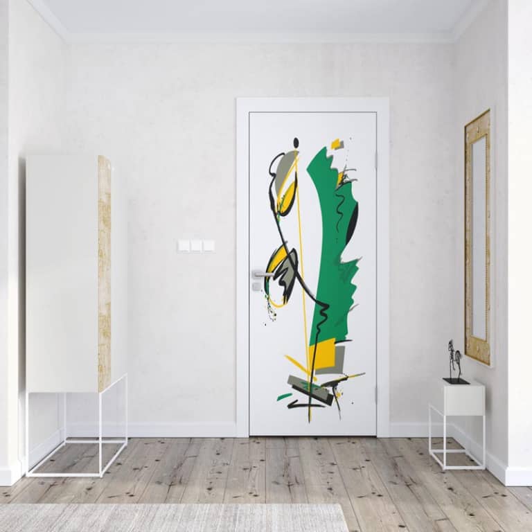 Deursticker Modern cracked