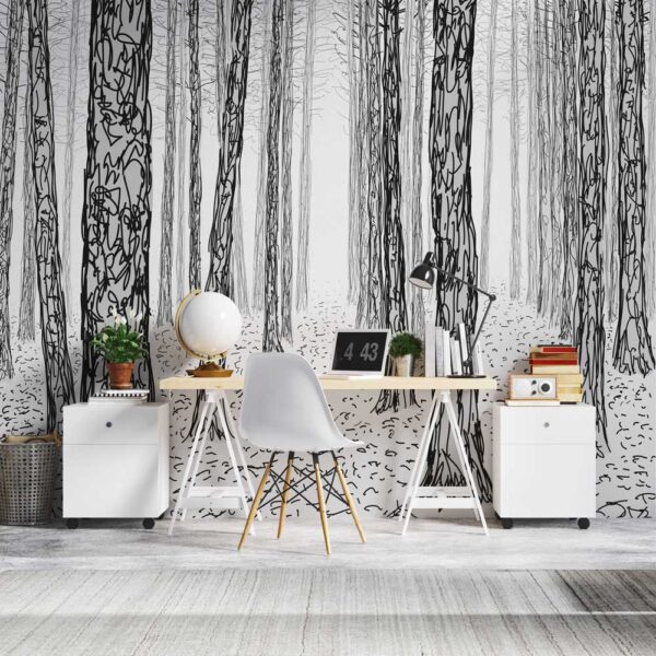 Fotobehang Geschetste bomen