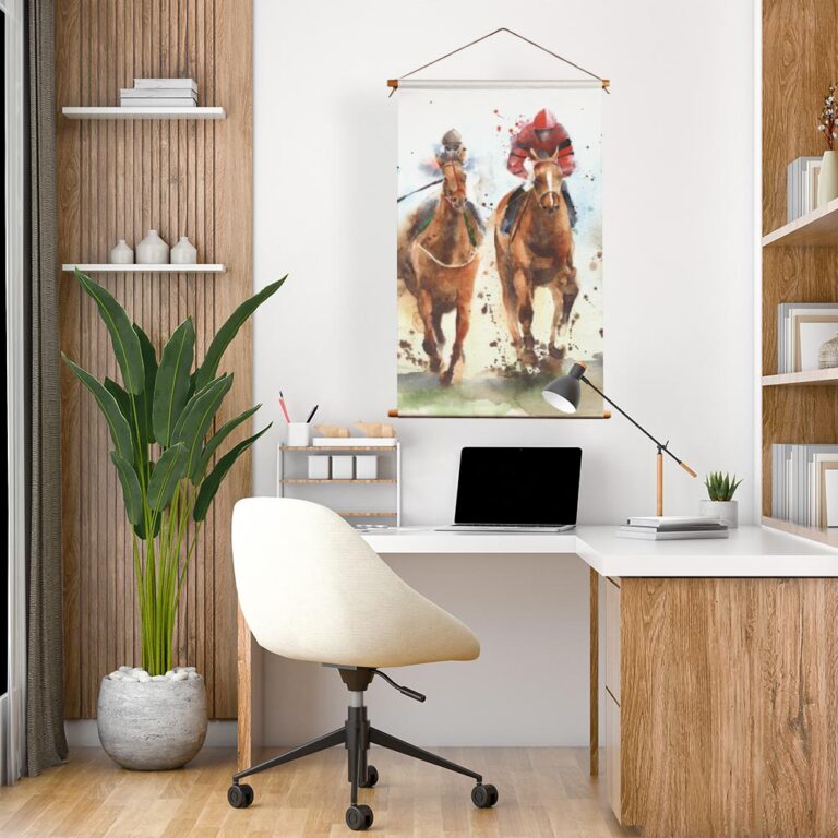 Textielposter-Renpaarden