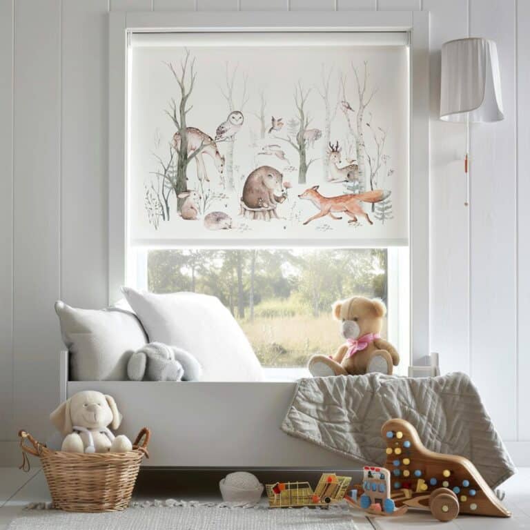bedrukte rolgordijnen - rolgordijn - rolgordijn babykamer - rolgordijn kinderkamer