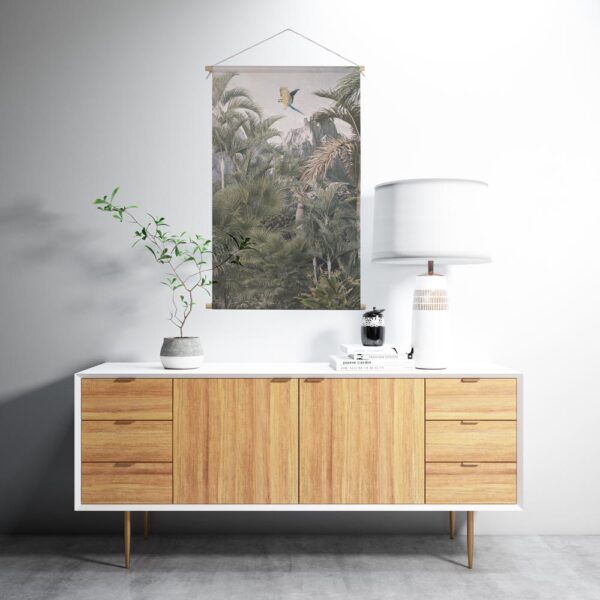 Textielposter Jungle met papegaaien