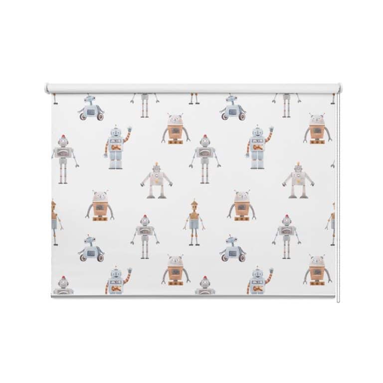 Rolgordijn Robot figuurtjes