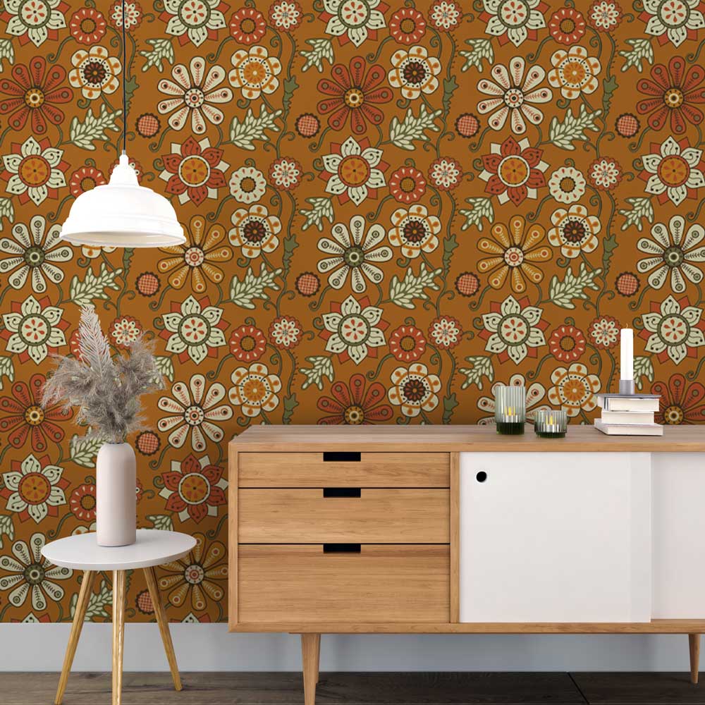 Patroon behang - retro behang