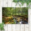Tuinposter Groen bos en beek