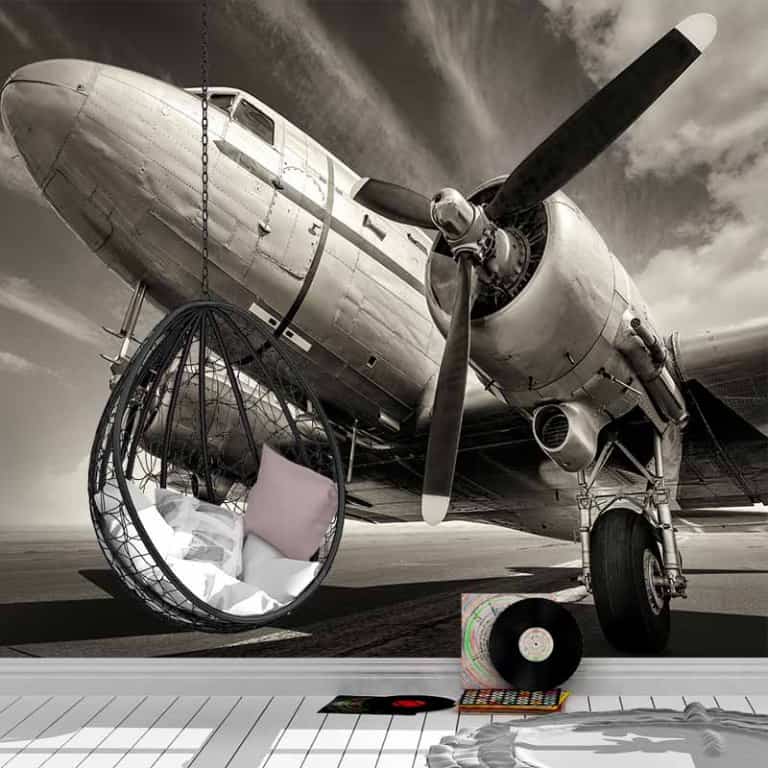 Fotobehang Oude propeller vliegtuig
