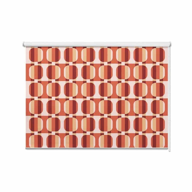 Rolgordijn Vierkant gestreept retro patroon