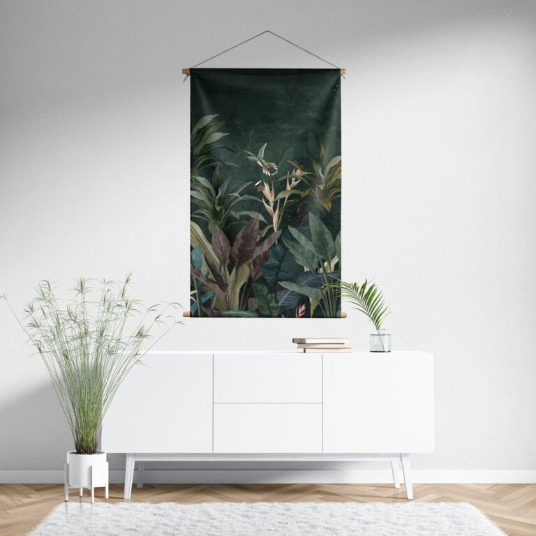 Textielposter Jungle met vogels